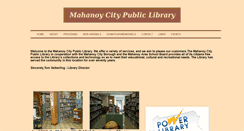 Desktop Screenshot of mahanoylibrary.org